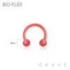 CLEAR BIOFLEX SILICONE RETAINER WITH 3MM BALL